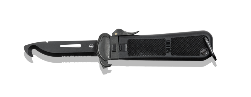 Drop knife PARA-1 Rescue knife with hook blade and jack